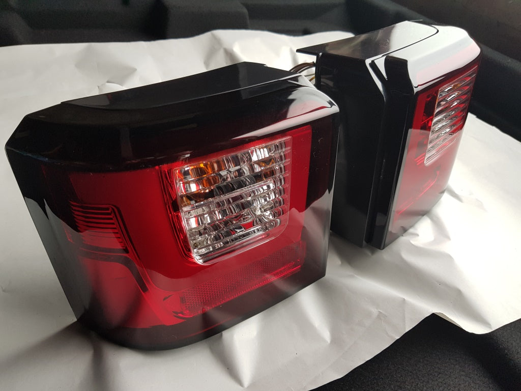 VW T4 Transporter Caravelle Camper Range Rover Evoque style Rear LED Light Tubes LIGHT SMOKED RED