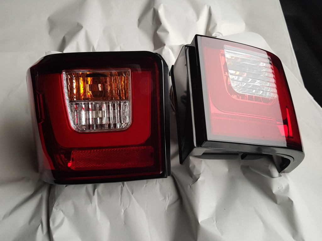 VW T4 Transporter Caravelle Camper Range Rover Evoque style Rear LED Light Tubes LIGHT SMOKED RED