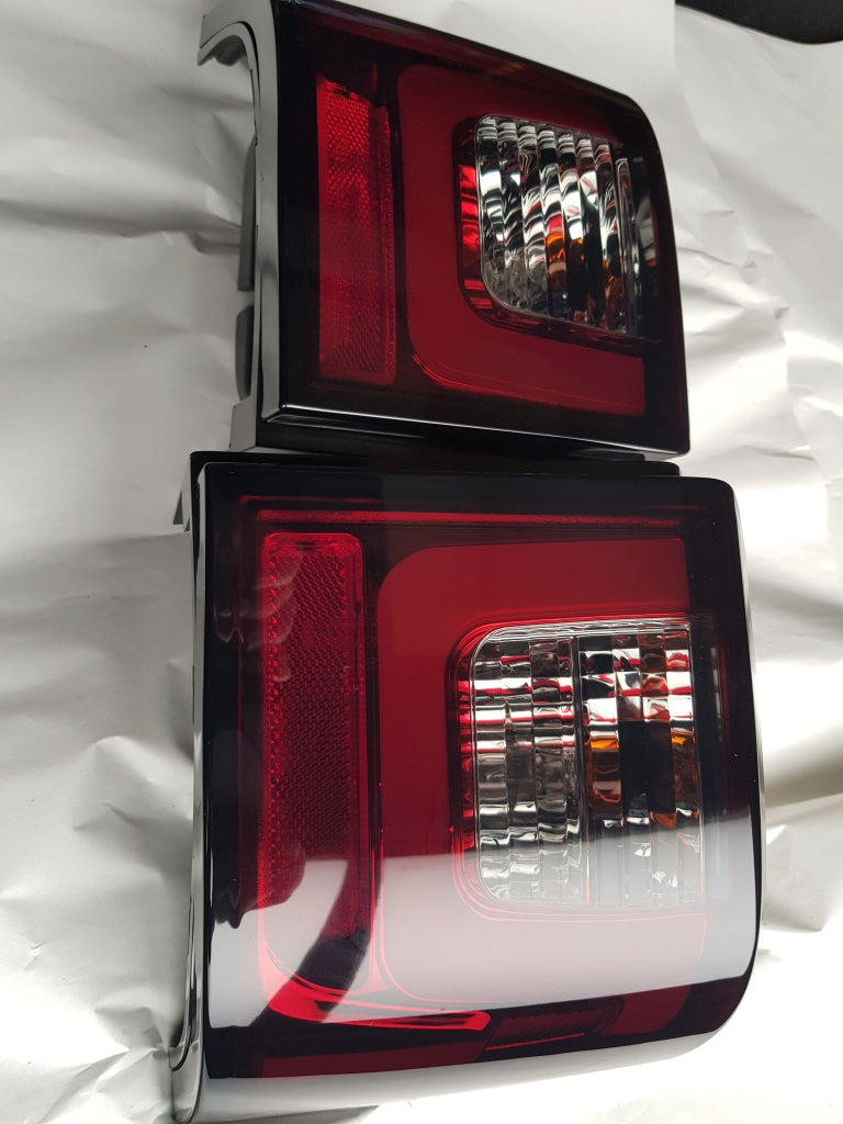 VW T4 Transporter Caravelle Camper Range Rover Evoque style Rear LED Light Tubes DARK SMOKED BLACKED