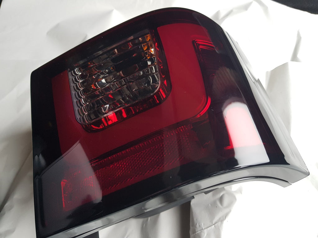 VW T4 Transporter Caravelle Camper Range Rover Evoque style Rear LED Light Tubes DARK SMOKED BLACKED