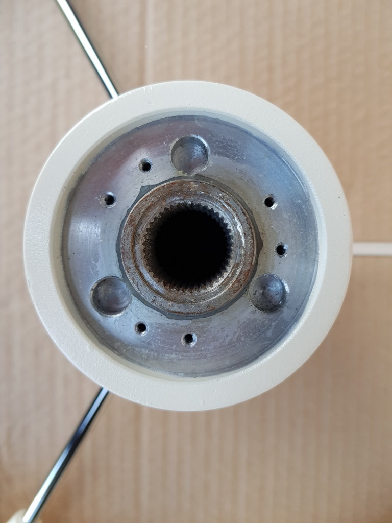 White ivory 3 spoke steering wheel for vw type 1 and type 3 including ghia 1959 to 1974