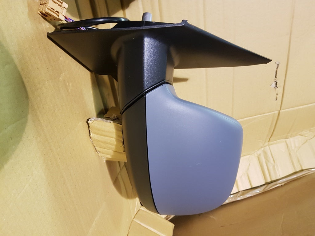 VW T5.1 Transporter Caravelle Front Cab Side Door Wing Mirrors Electric adjust heated glass with Primed covers