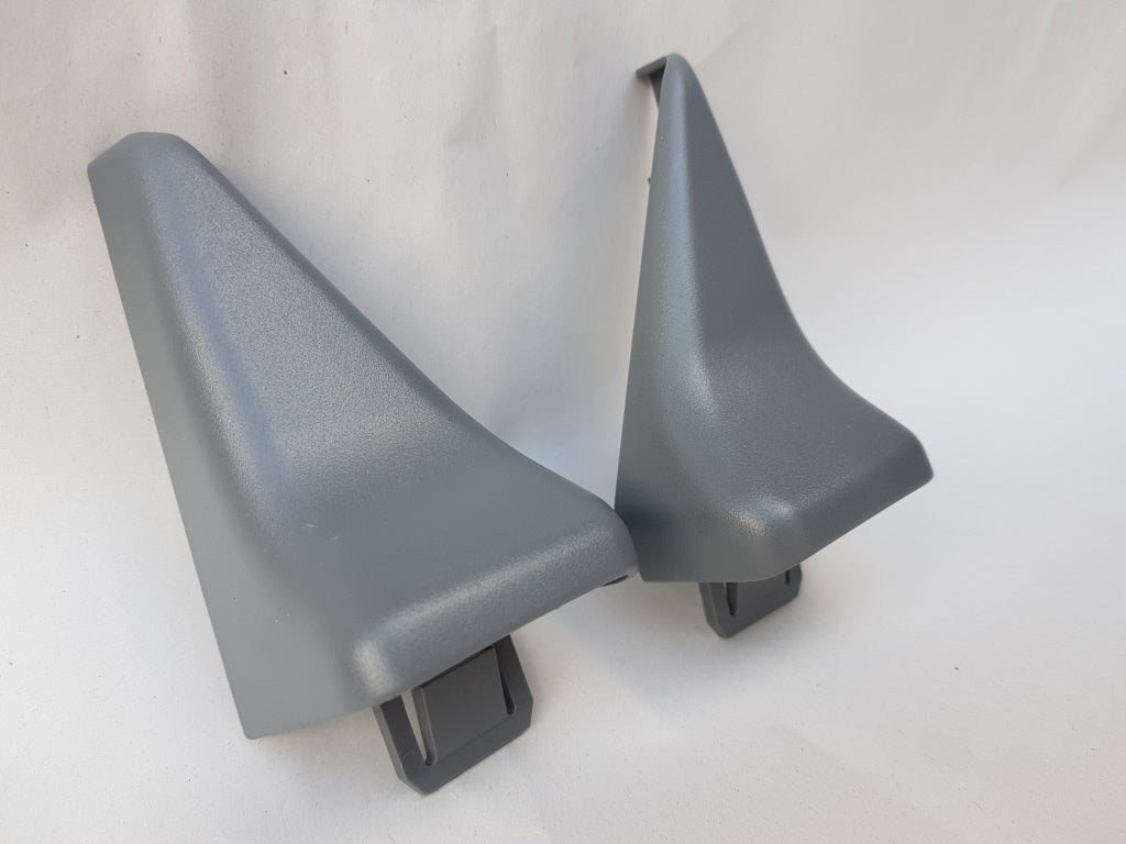 Pair of VW T4 Transporter Caravelle Front Cab Door Mirror Triangle Trim Panel End Finishers Rare Accessory Option