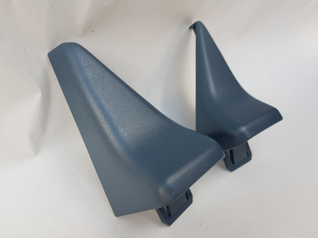 Pair of VW T4 Transporter Caravelle Front Cab Door Mirror Triangle Trim Panel End Finishers Rare Accessory Option