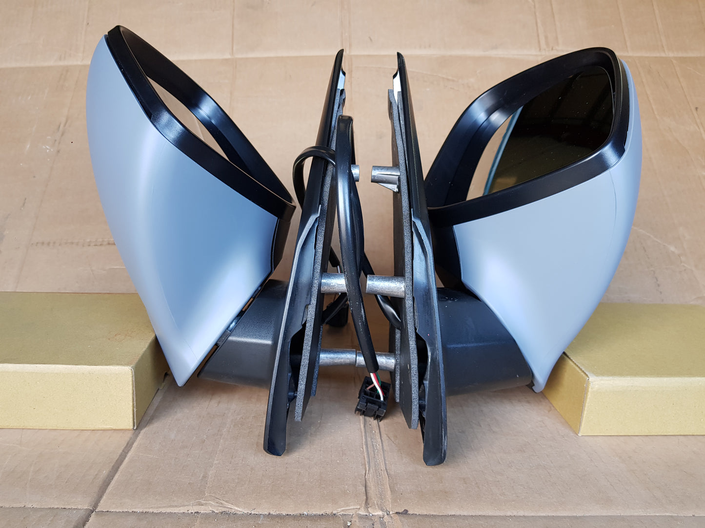 VW T6 T6.1 Transporter Caravelle Front Cab Side Door Wing Mirror Electric adjust heated glass with Primed cover LEFT SIDE