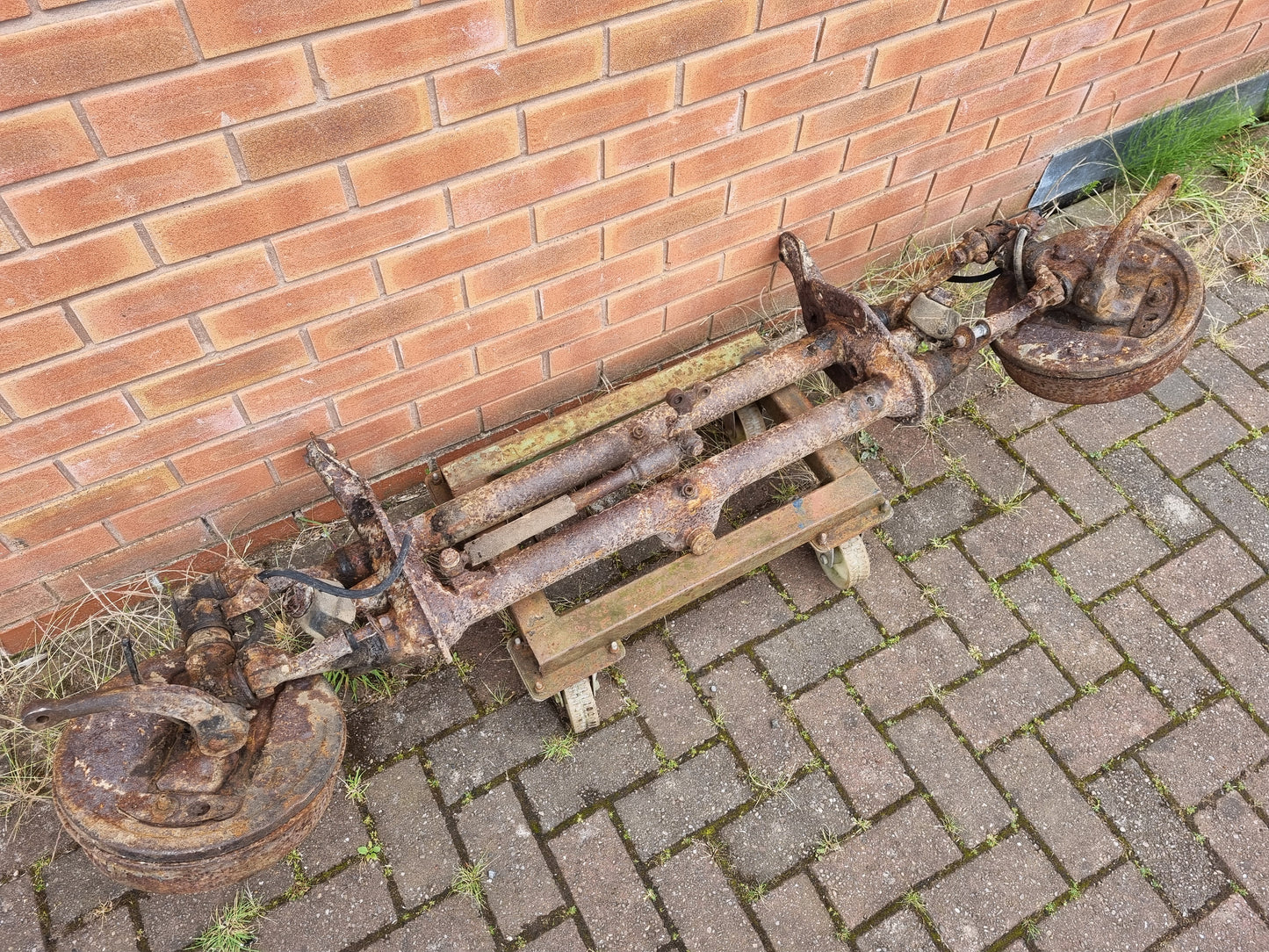 Vw splitscreen bus camper van front axle complete drum to drum beam inc spindles
