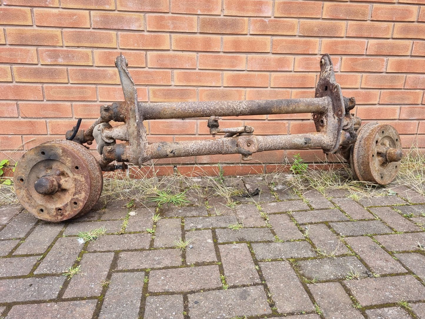 Vw splitscreen bus camper van front axle complete drum to drum beam inc spindles