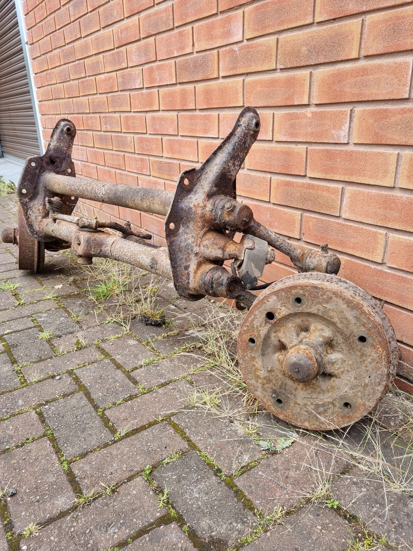 Vw splitscreen bus camper van front axle complete drum to drum beam inc spindles