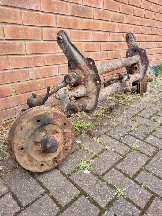 Vw splitscreen bus camper van front axle complete drum to drum beam inc spindles