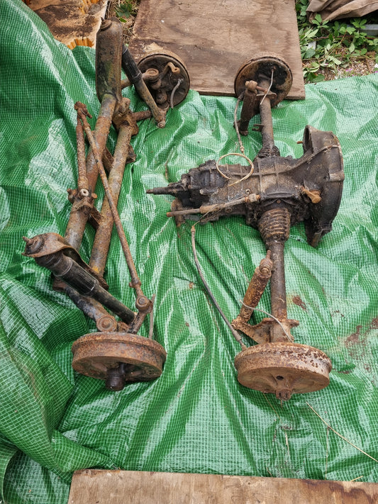 VW wide five 205x5 brake upgrade front rear axle complete 65-67 Bug beam gearbox