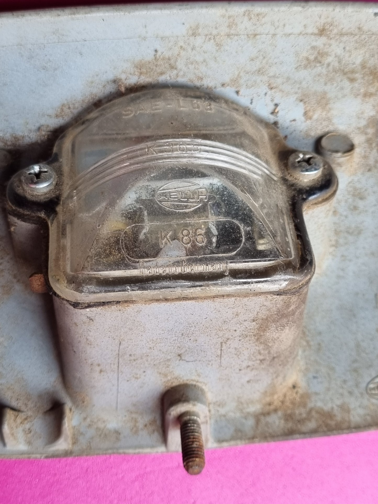 NOS Hella 1963 - 1967 Type 1 Beetle Number plate Light