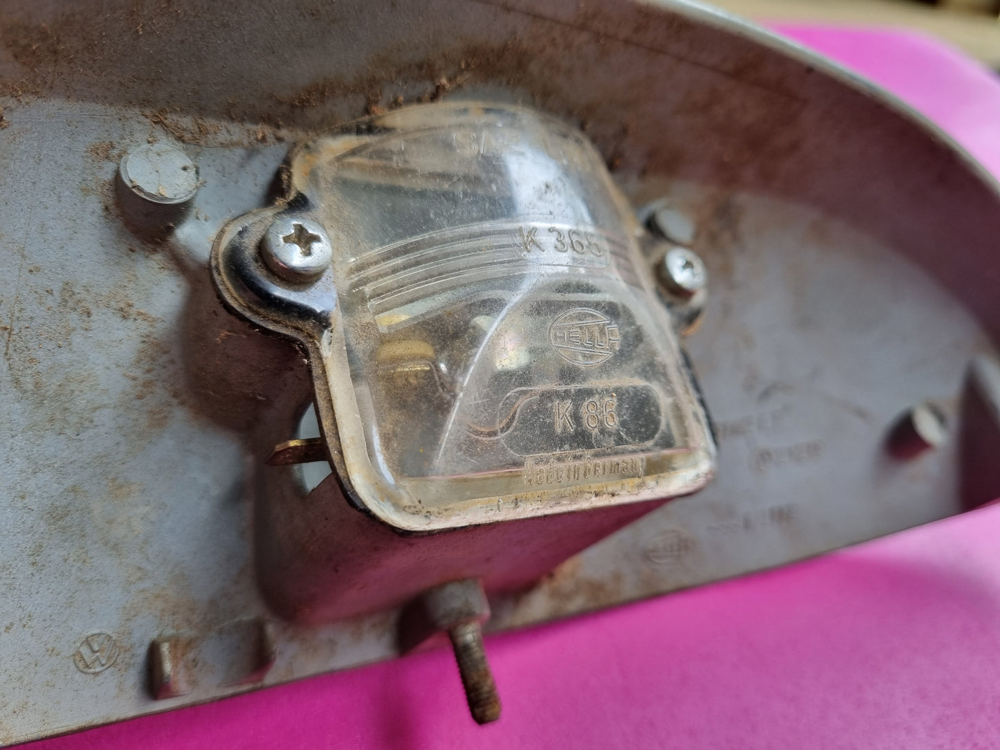 NOS Hella 1963 - 1967 Type 1 Beetle Number plate Light