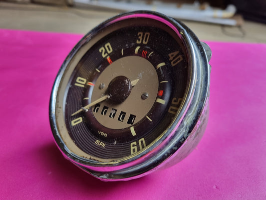 NOS VW Type 2 Splitscreen Bus Bulli Barndoor Deluxe VDO MPH speedometer speedo 2