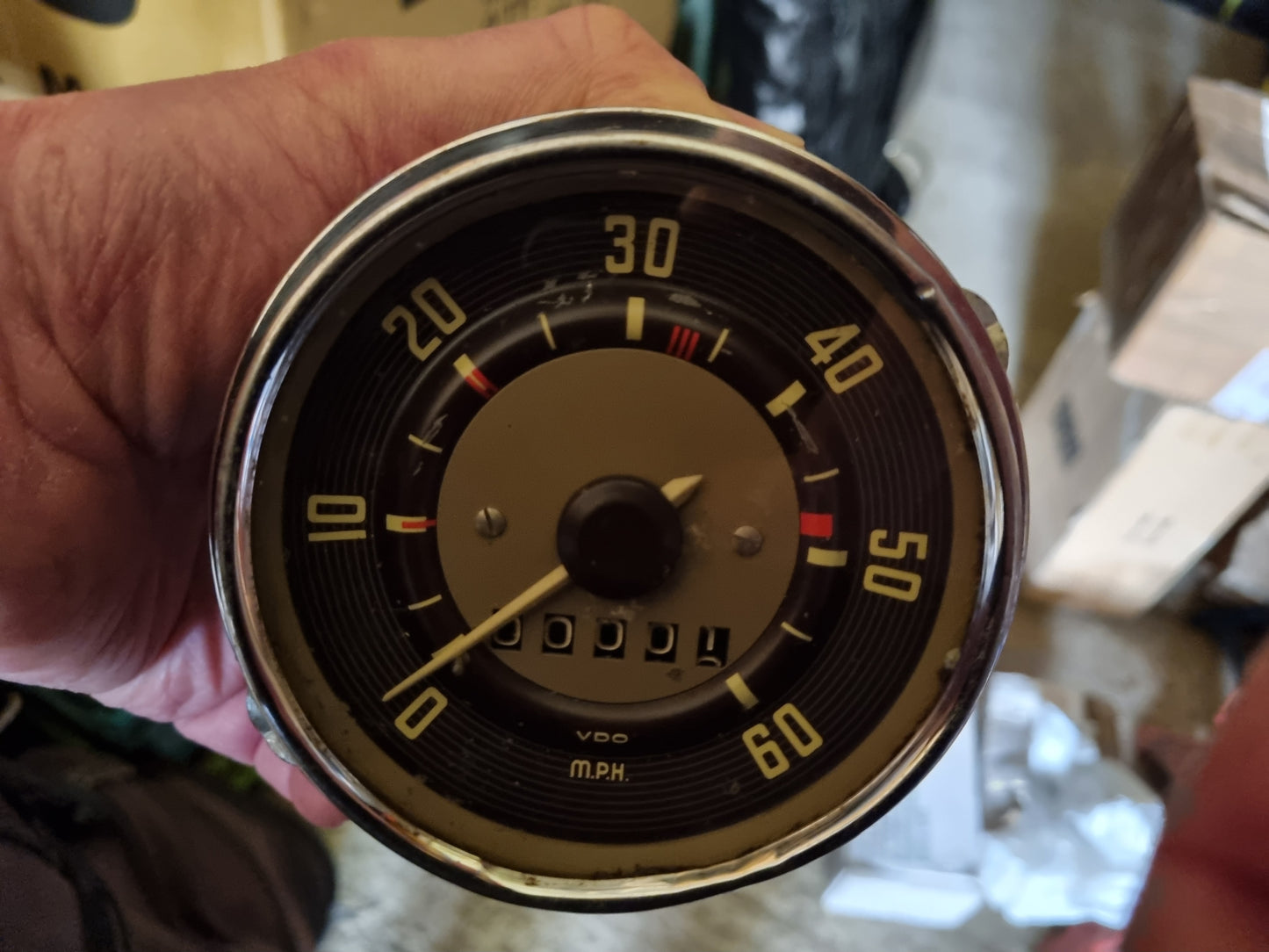 NOS VW Type 2 Splitscreen Bus Bulli Barndoor Deluxe VDO MPH speedometer speedo 2