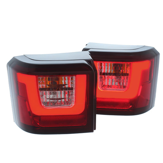 VW T4 Transporter Caravelle Camper Range Rover Evoque style Rear LED Light Tubes LIGHT SMOKED RED
