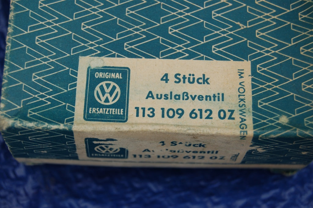 Genuine Original NOS VW Boxed Engine Exhaust Valves x 4