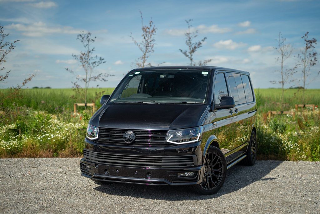 VW Transporter T6 LED DRL Black Projector Headlights Headlamps With Dynamic Indicators