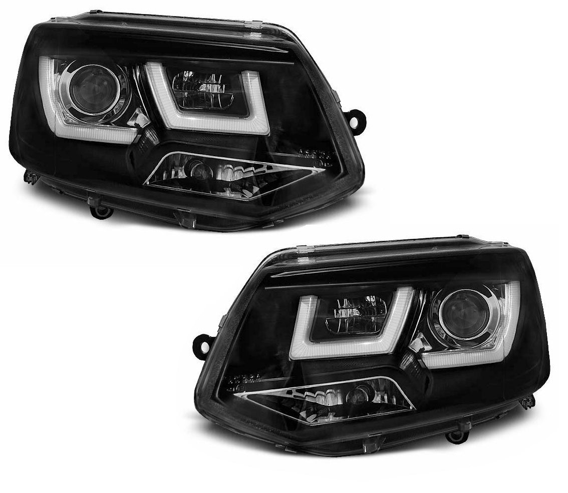 VW Transporter T5.1 2010-2015 Shark Eye LED DRL Projector Front Headlights lamps