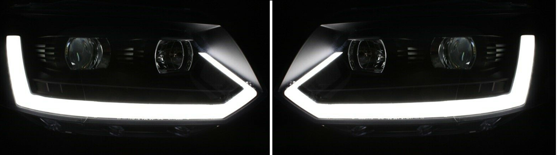 VW Transporter T5.1 LED DRL Front Headlights Headlamps with Dynamic Indicators