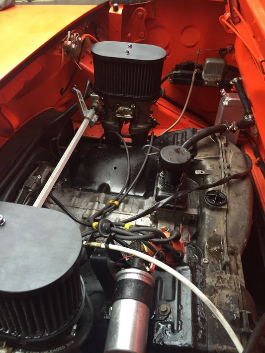 Billet Aluminum twin Weber/D'ellorto carb air filter plate kit