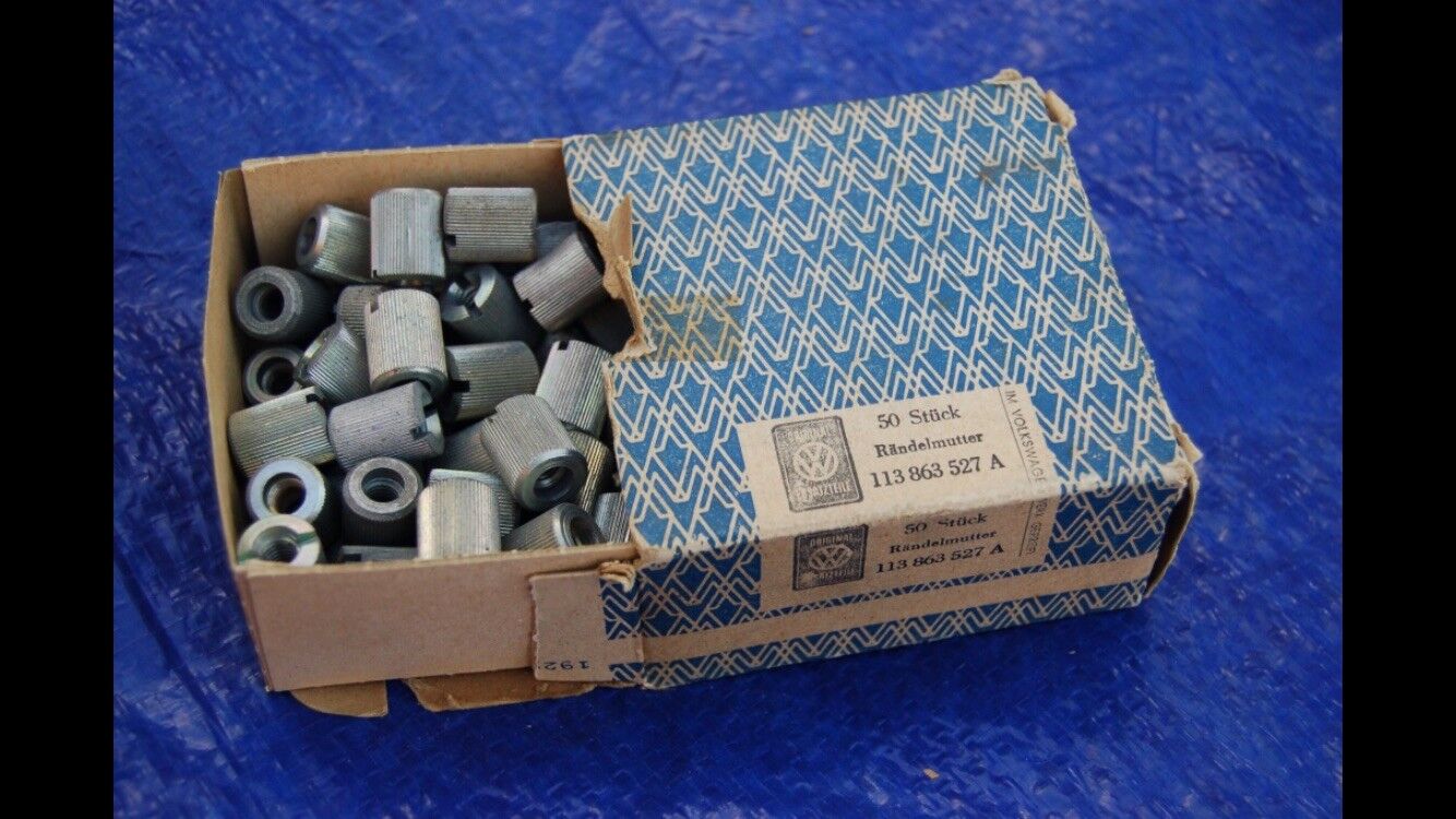 NOS knurled nut for dash wiring cover