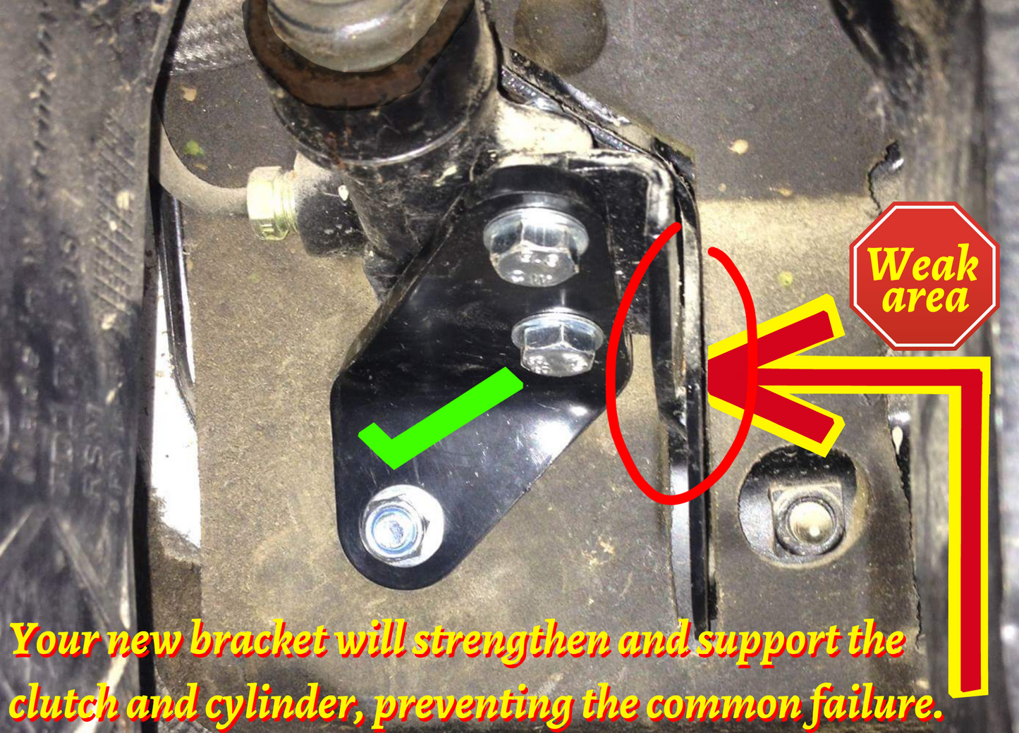 VW Volkswagen T4 Transporter Caravelle Multivan - Clutch pedal repair bracket. The ORIGINAL T4 pedal bracket - not the poor copies.