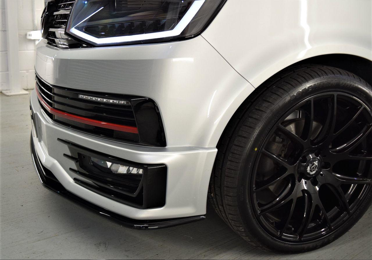 VW Transporter T6 LED DRL Black Projector Headlights Headlamps With Dynamic Indicators