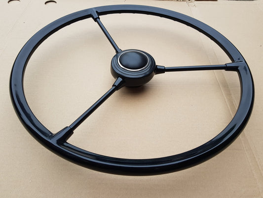 VW Splitscreen Barndoor 3 Spoke Steering Wheel with horn push