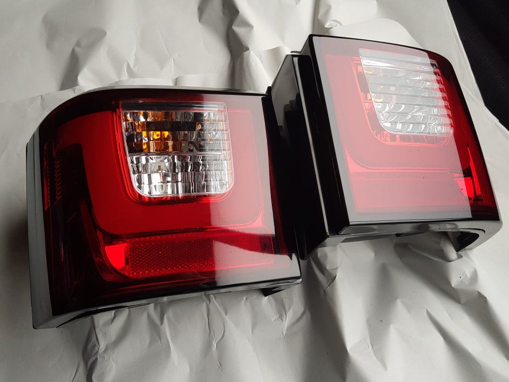 VW T4 Transporter Caravelle Camper Range Rover Evoque style Rear LED Light Tubes LIGHT SMOKED RED