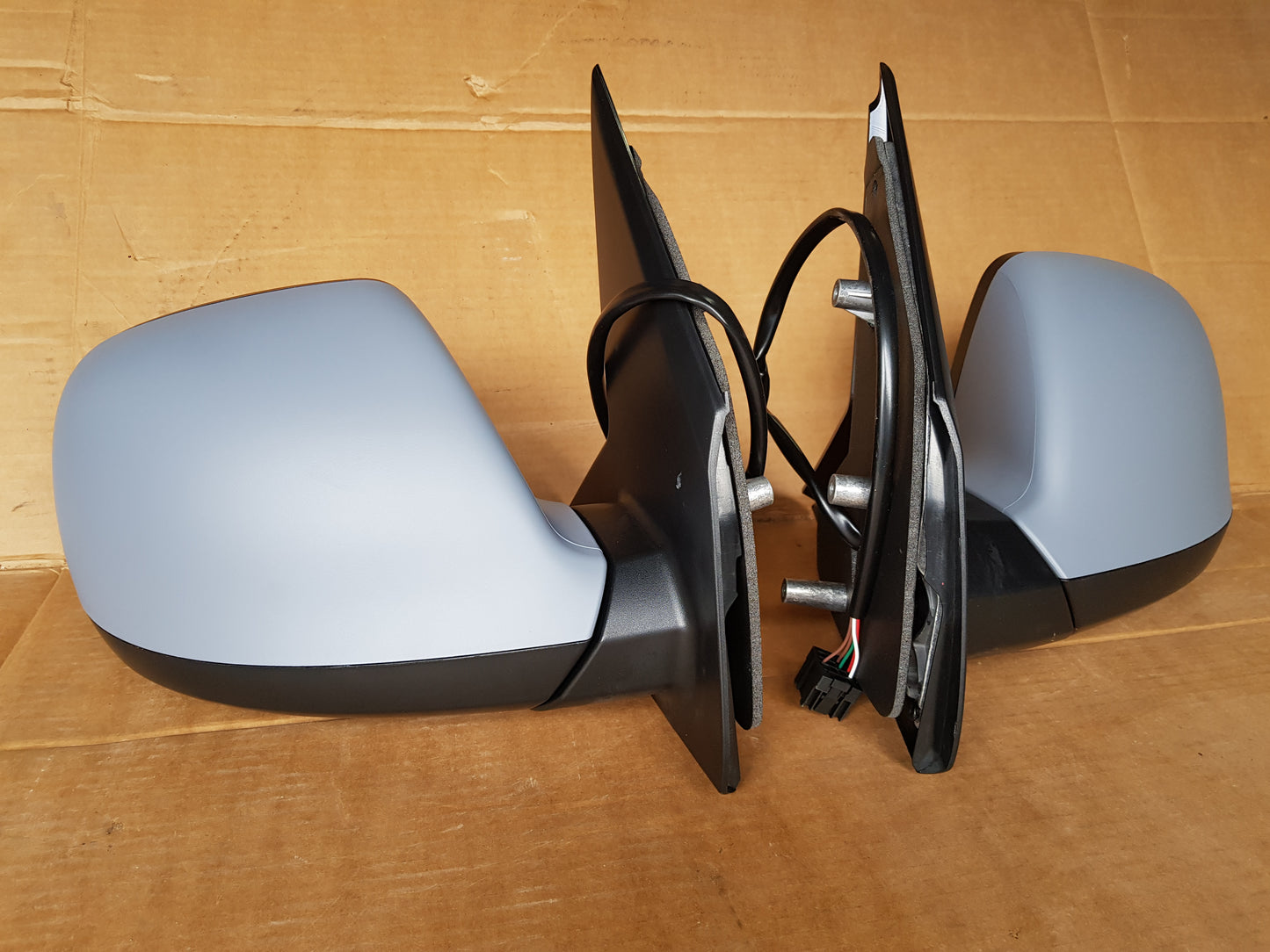 VW T6 T6.1 Transporter Caravelle Front Cab Side Door Wing Mirror Electric adjust heated glass with Primed cover RIGHT SIDE