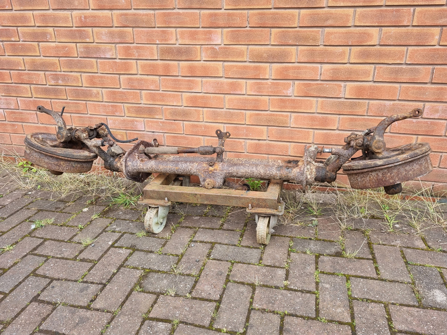 Vw splitscreen bus camper van front axle complete drum to drum beam inc spindles