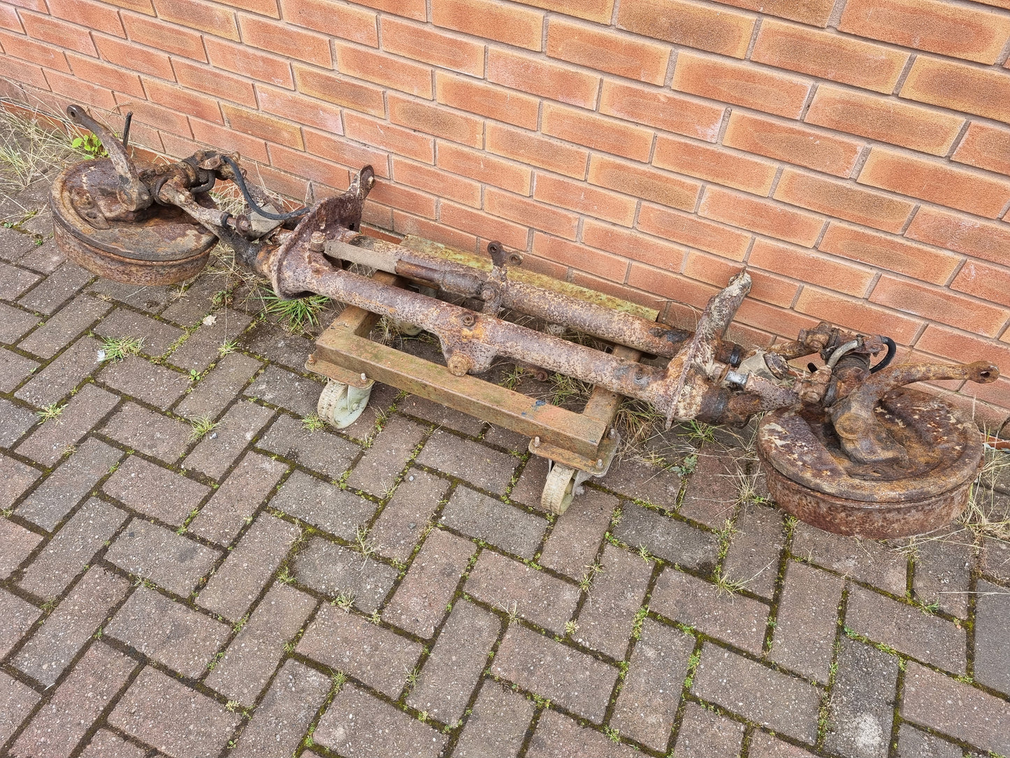 Vw splitscreen bus camper van front axle complete drum to drum beam inc spindles