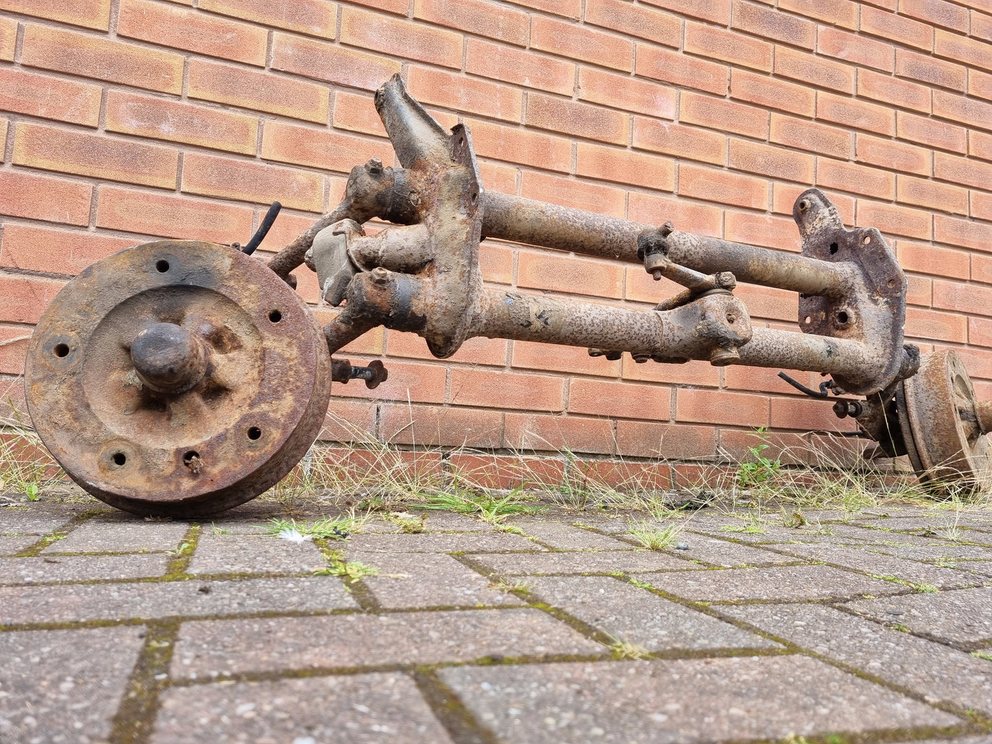 Vw splitscreen bus camper van front axle complete drum to drum beam inc spindles