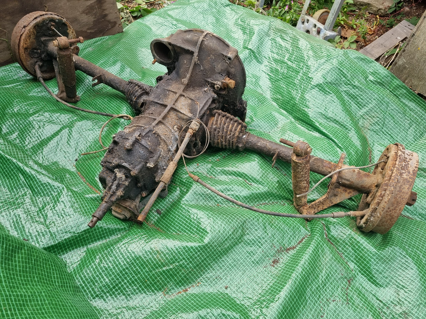 VW wide five 205x5 brake upgrade front rear axle complete 65-67 Bug beam gearbox