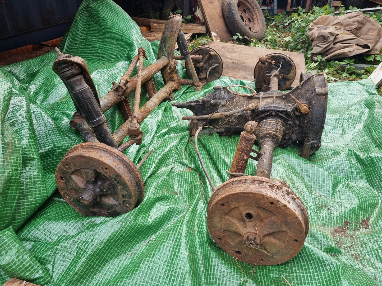 VW wide five 205x5 brake upgrade front rear axle complete 65-67 Bug beam gearbox