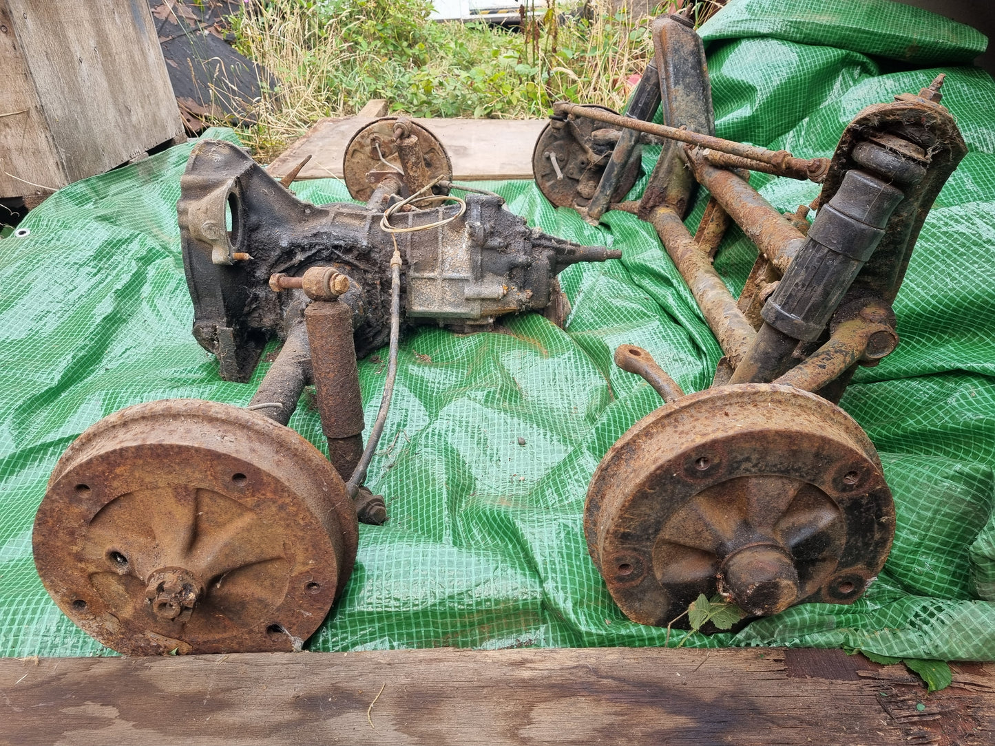 VW wide five 205x5 brake upgrade front rear axle complete 65-67 Bug beam gearbox