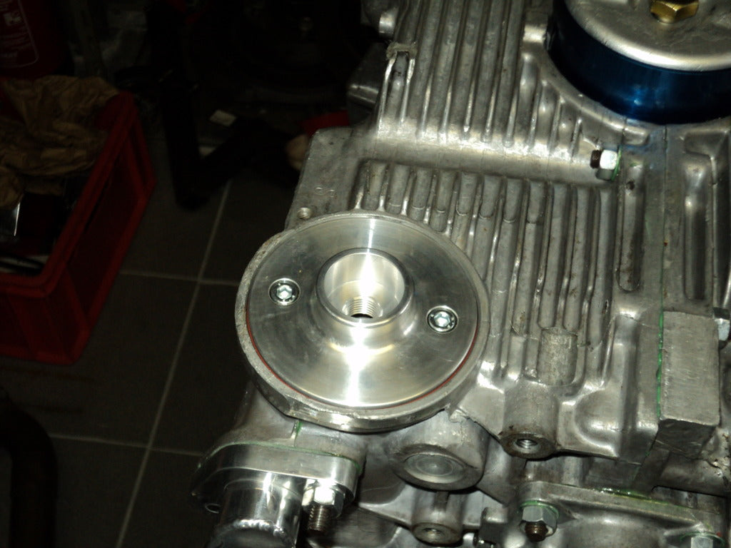 VW Porsche Type 4 sump plate for M14 oil temperature sender