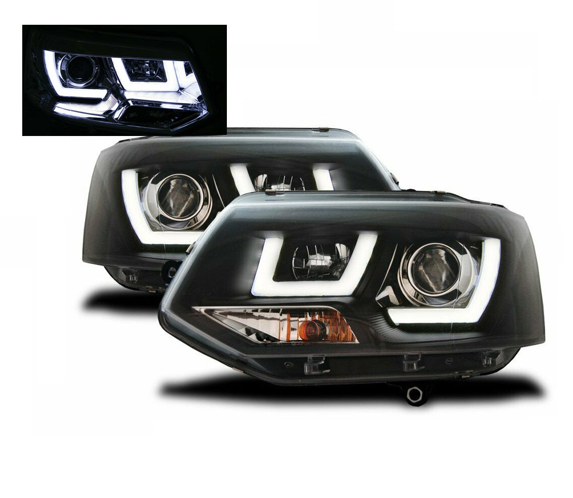 VW Transporter T5.1 2010-2015 Shark Eye LED DRL Projector Front Headlights lamps
