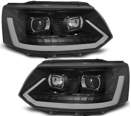 VW Transporter T5.1 LED DRL Front Headlights Headlamps with Dynamic Indicators