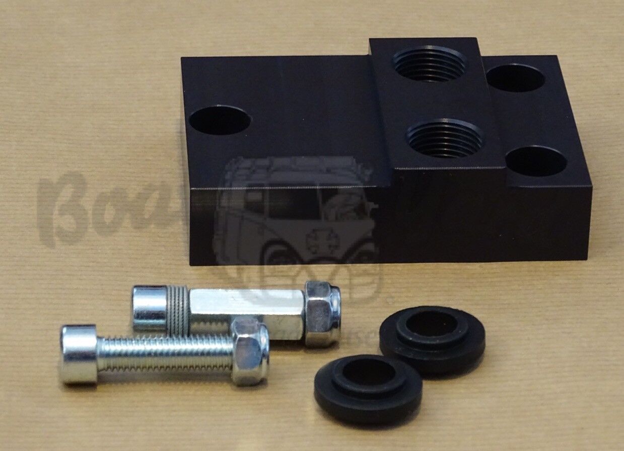 Remote oil cooler bypass connector / adapter plate