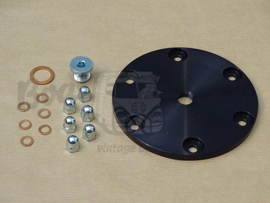 Aluminum engine oil sump cover plate